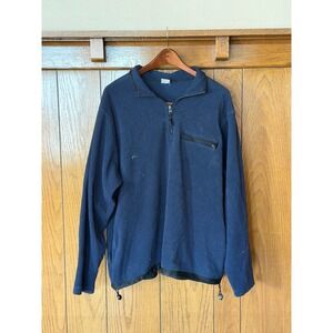 OLD NAVY Men's Blue Fleece Quarter Zip Pullover Sweatshirt